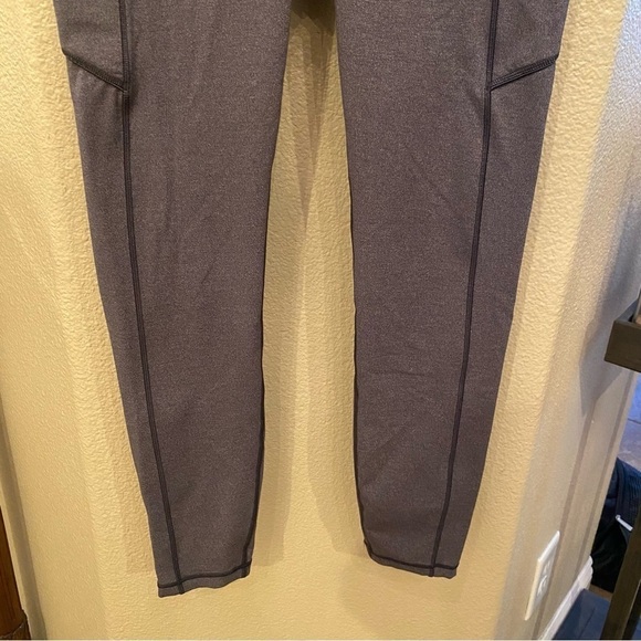 LULULEMON Women Gray Side Pockets Athletic Leggings Pants Size 8 - Picture 3 of 9